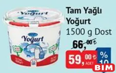 DOST TAM YAĞLI YOĞURT 1500 G
